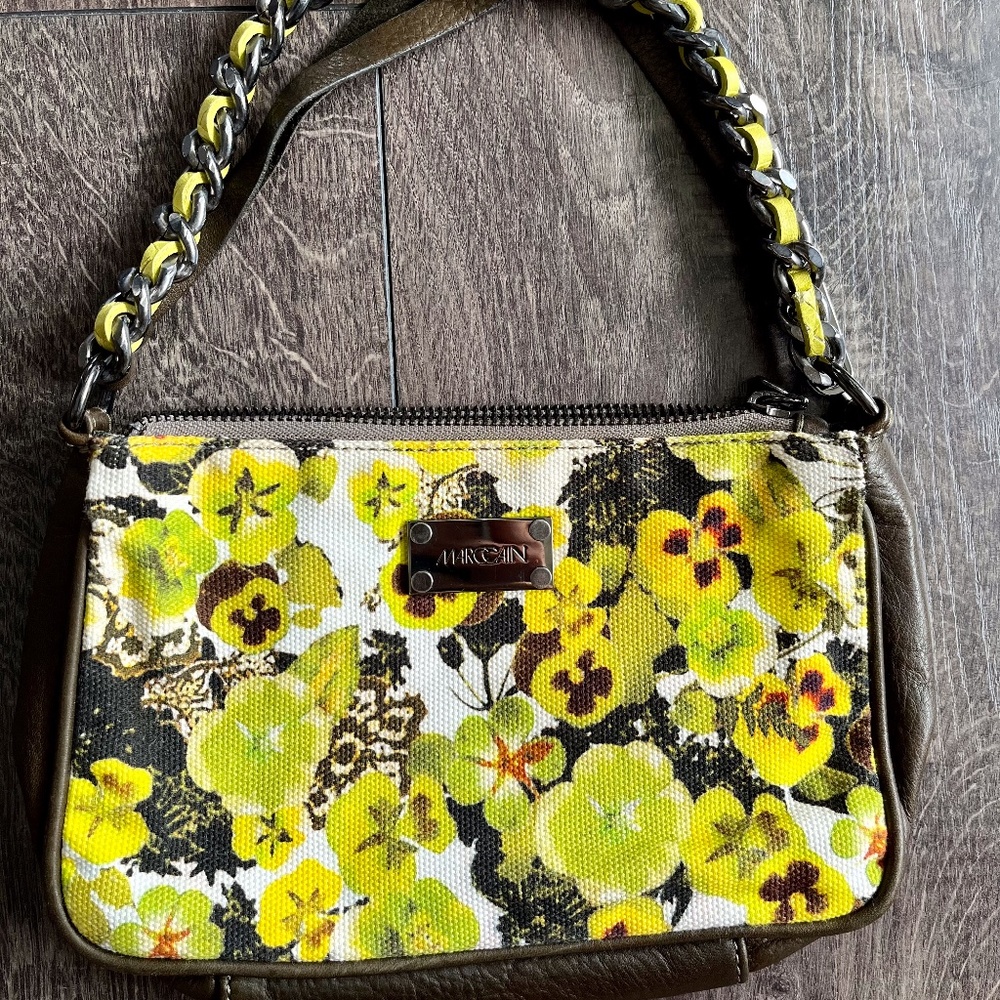Marc Cain designer purse chain strap floral